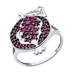 Кольцо из серебра р. 17,5 SOKOLOV 94014173, корунд искусственный