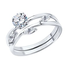 Кольцо из серебра р. 20 SOKOLOV 94013726, фианит