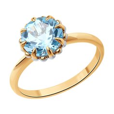 Кольцо из красного золота р. 19 Diamant 51-310-01761-1, топаз