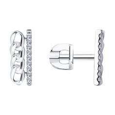 Серьги из белого золота SOKOLOV 1022301-3, бриллиант