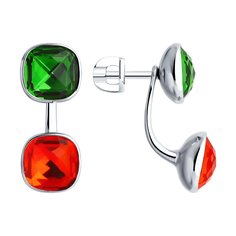 Серьги из серебра SOKOLOV 94026689, Swarovski