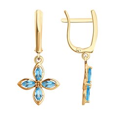 Серьги из красного золота Diamant 51-321-02446-1, топаз