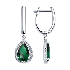 Серьги из серебра SOKOLOV 94026745, фианит
