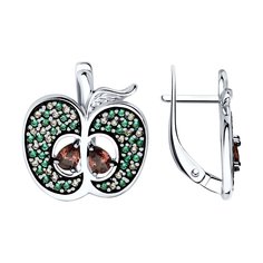Серьги из серебра SOKOLOV 94026715, фианит