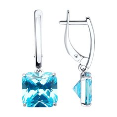 Серьги из серебра SOKOLOV 94026755, фианит
