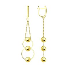 Серьги из желтого золота Diamant 53-121-01245-1