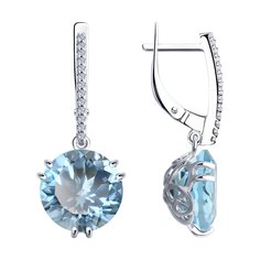 Серьги из серебра Diamant 94-321-01921-1, фианит\топаз