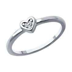 Кольцо из серебра р. 18 Diamant 94-210-02099-1, бриллиант