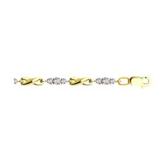 Браслет из желтого золота р. 18 Diamant 53-150-00656-1, фианит