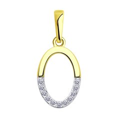 Кулон из желтого золота Diamant 53-130-01953-1, фианит