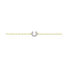Браслет из желтого золота р. 16 Diamant 53-150-01937-1, фианит