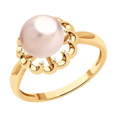 Кольцо из серебра р. 18,5 Diamant 93-310-01929-1, жемчуг