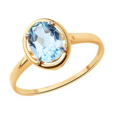 Кольцо из красного золота р. 17 Diamant 31-310-01927-1, топаз