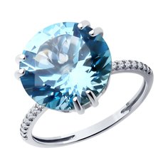 Кольцо из серебра р. 19 Diamant 94-310-01921-1, фианит\топаз