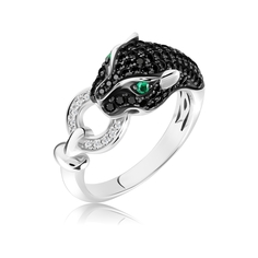 Кольцо из серебра р.16 VALTERA 114932, шпинель нано/циркон
