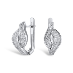 Серьги из серебра VALTERA 114925, циркон
