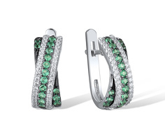 Серьги из серебра VALTERA 119138, циркон
