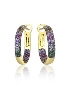 Серьги конго из серебра VALTERA 117707, циркон