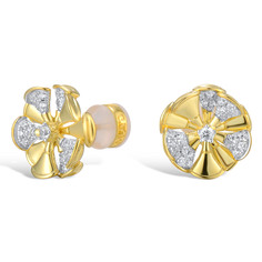 Серьги пусеты из серебра VALTERA 115404, циркон