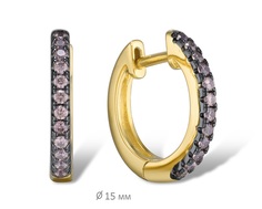 Серьги конго из серебра VALTERA 117722, циркон