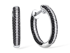 Серьги конго из серебра VALTERA 117714, шпинель нано/циркон
