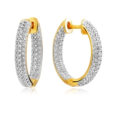 Серьги конго из серебра VALTERA 117712, циркон