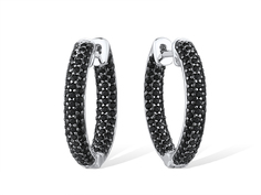 Серьги конго из серебра VALTERA 117715, шпинель нано