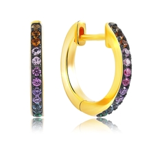Серьги конго из серебра VALTERA 117723, циркон