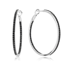 Серьги конго из серебра VALTERA 117695, шпинель нано