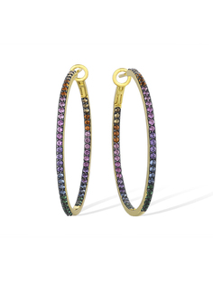 Серьги конго из серебра VALTERA 117694, циркон