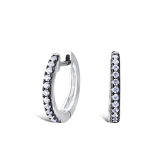 Серьги конго из серебра VALTERA 113064, циркон