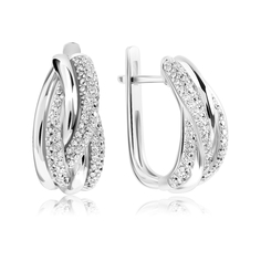 Серьги из серебра VALTERA 114928, циркон