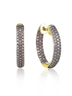 Серьги конго из серебра VALTERA 117713, циркон