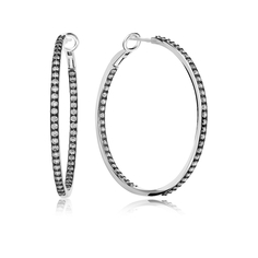 Серьги конго из серебра VALTERA 117697, циркон