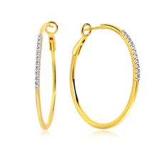 Серьги конго из серебра VALTERA 117699, циркон