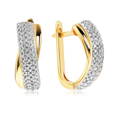 Серьги из желтого золота VALTERA 108232, бриллиант