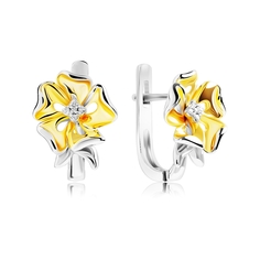 Серьги из серебра VALTERA 117799, бриллиант