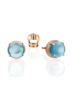 Серьги пусеты из красного золота PLATINA jewelry 02-4678-00, топаз
