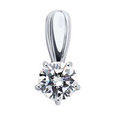 Кулон из белого золота Diamant 52-130-00099-1, фианит