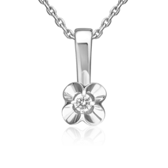Кулон из белого золота PLATINA jewelry 03-3523-00-101-1120, бриллиант