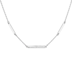 Колье из белого золота 40-45 см PLATINA jewelry 07-0259-00-401-1120, фианит