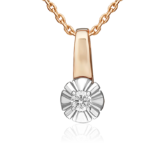 Кулон из белого/красного золота PLATINA jewelry 03-3518-00-101-1111, бриллиант