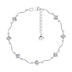 Браслет из серебра р. 18,5 SOKOLOV 94050139, фианит