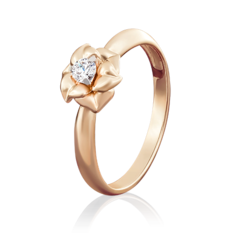 Кольцо из красного золота р. 17 PLATINA jewelry 01-5018-00-501-1110-38, фианит