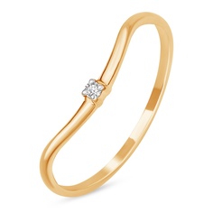 Кольцо из красного золота р. 16 585Gold 301012003, фианит