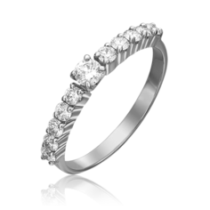 Кольцо из белого золота р. 16,5 PLATINA jewelry 01-0370-00-101-1120-30, бриллиант