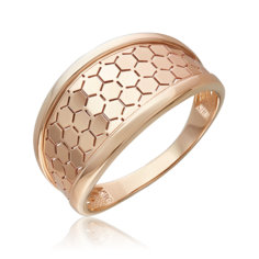 Кольцо из красного золота р. 18 PLATINA jewelry 01-5761-00-000-1110