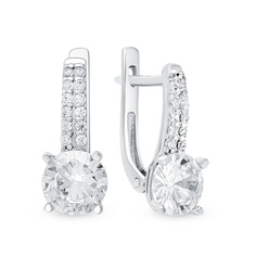 Серьги из серебра 585Gold 702011880, циркон\фианит