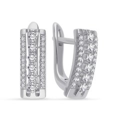 Серьги из серебра 585Gold 702006802, фианит\фианит