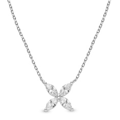 Колье из серебра 45 см 585Gold 706000335, фианит